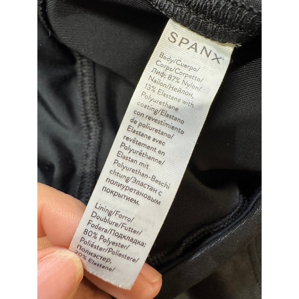 SPANX‎ Ready To Wow Faux Leather Leggings Black High Waist 2437 S Small - Picture 5 of 7
